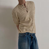 Men's Summer Twist Knit T-shirt