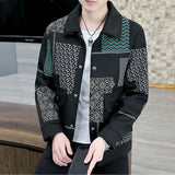 Lapel Printed Casual Jacket