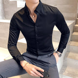 Men's warm slim fit suit shirt