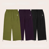 Men's Waffle Retro Wide-Leg Straight-Leg Slacks