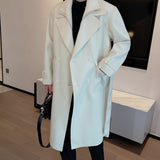 Winter Holiday Two-piece Spliced Stand Collar Long Over-the-knee Coat