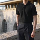 Lapel Casual Knitted Polo Shirt