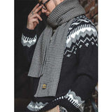 Autumn and Winter Warm Retro Knitted Scarf