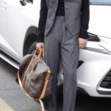 Slim Fit Wool Oversized Herringbone Suit Vest