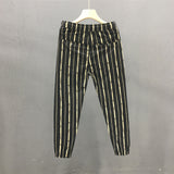 Men's Summer Small Feet Pants Casual Slim Striped Pants