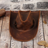 Western Cowboy Leather Sun Hat