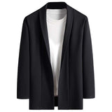 Men's Buttonless Business Casual Suit Jacket Cardigan