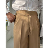 Retro High Waist Straight Business Casual Pants