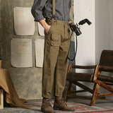 Men's British Vintage Overalls Casual Jumpsuit