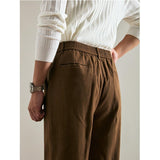 Men's Straight Loose Autumn and Winter Casual Business Wide Leg Trousers