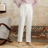 Summer Linen Cotton Breathable Thin High Waist Straight Pants