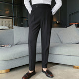 High Waist Slim Drape Casual Suit Trousers