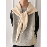 Wool Knitted Triangle Warm Scarf