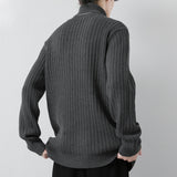 Casual Turtleneck Pure Cotton Solid Color Loose Sweater