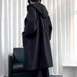 Men's Winter Casual Hooded Long Sleeved Mid Length Coat