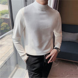 Men's Autumn and Winter Half Turtleneck Slim Business Knitted Sweater