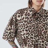 Vintage Leopard Loose Lapel Shirt