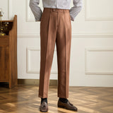 Elastic Waist Drape Business Casual Slim Fit Trousers