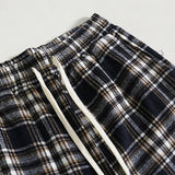 Men's Retro Casual Plaid Loose Straight Wide Leg Pants