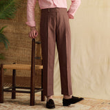 Men's Casual High Waist Straight Pants