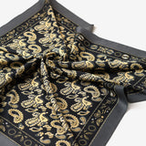 Black Gold Retro British Cashew Flower Scarf