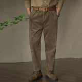 Corduroy Cargo Loose Straight Trousers