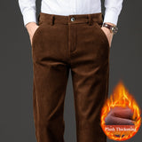 Corduroy Plus Velvet Thick Straight Casual Pants