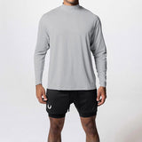 Men Casual Fitness Sports Stretch Skinny Turtleneck Long Sleeve Tops