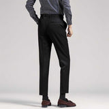 Men's Trousers Gray Straight-leg Suit Trousers Slim-fit Men's Business Pants