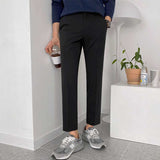 Men's Casual Slim Solid Color Cropped Pants