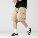 Men's Japanese Summer Buckle Belt Loose Cargo Shorts