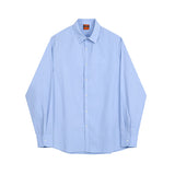 Men's Casual Solid Color Loose Long Sleeve Shirt