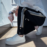 Men's Casual Side Web Stripe Lounge Pants