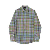 Men's Autumn Loose Plaid Retro Long Sleeve Shirt