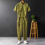 American Vintage Jumpsuits Short Sleeve Casual Stylish Rompers Coverall