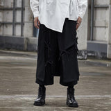 Mens Skirts Loose Gothic Black Wide Leg Harajuku Harem Pants