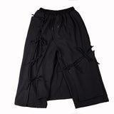 Mens Skirts Loose Gothic Black Wide Leg Harajuku Harem Pants