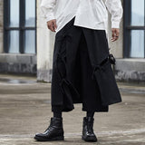 Mens Skirts Loose Gothic Black Wide Leg Harajuku Harem Pants