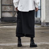 Mens Skirts Loose Gothic Black Wide Leg Harajuku Harem Pants