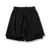 Men Summer Casual Simple Solid Color Ripped Shorts