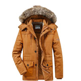 Men's MIlitary Winter Plush Thick Mid-length Loose Trench Coat