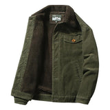 Men's Winter Retro Fleece Corduroy Western Jacket