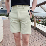 Men's Summer Fashion Slim Cropped Pants Business Casual Shorts