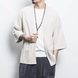 Men's Retro Summer Loose Three-quarter Sleeve Cardigan