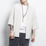 Men's Retro Summer Loose Three-quarter Sleeve Cardigan