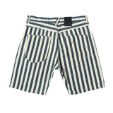 Men's Retro Summer Casual Striped Canvas Denim Shorts