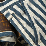 Men's Retro Summer Casual Striped Canvas Denim Shorts