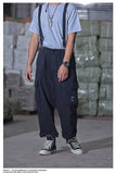 Men's Japanese Retro Casual Loose Wide Leg Cargo Overalls