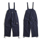 Men's Japanese Retro Casual Loose Wide Leg Cargo Overalls