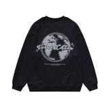 Foam Map Print Couple's Casual Sweatshirt